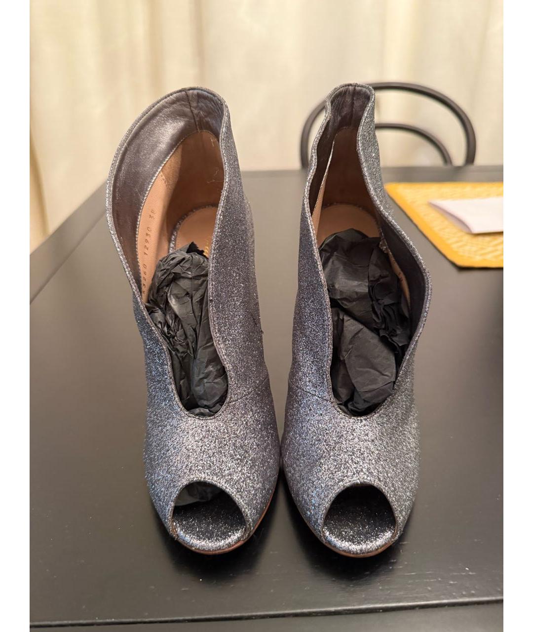 GIANVITO ROSSI Серебряные кожаные туфли, фото 2