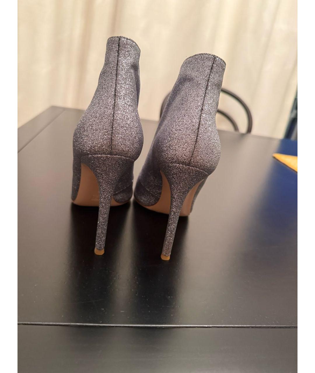 GIANVITO ROSSI Серебряные кожаные туфли, фото 4