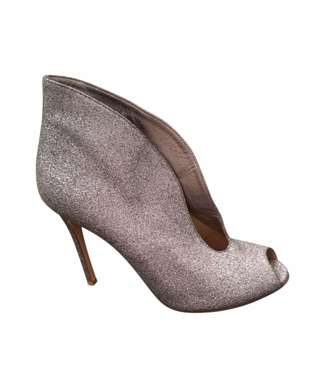 GIANVITO ROSSI Серебряные кожаные туфли, фото 1
