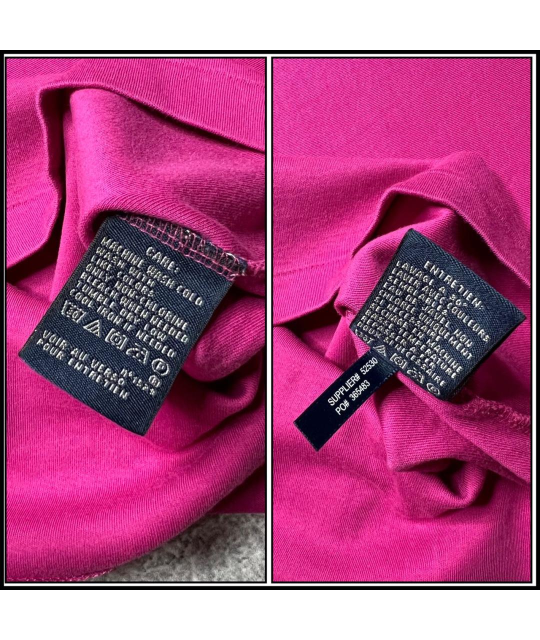 RALPH LAUREN Фуксия хлопковая футболка, фото 7
