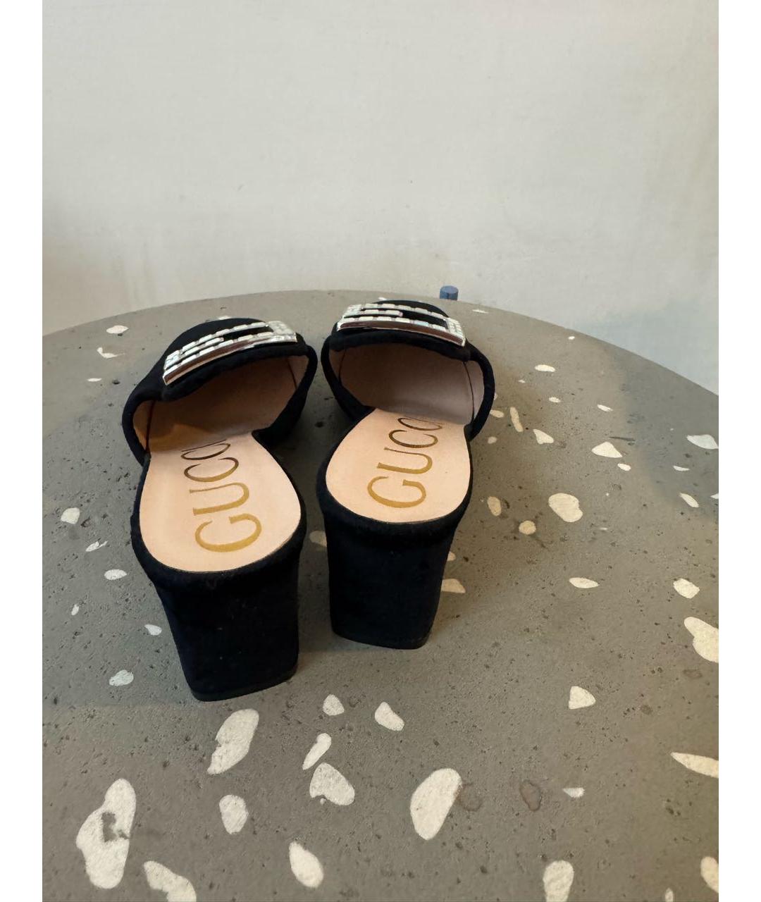 GUCCI Черные сабо, фото 7