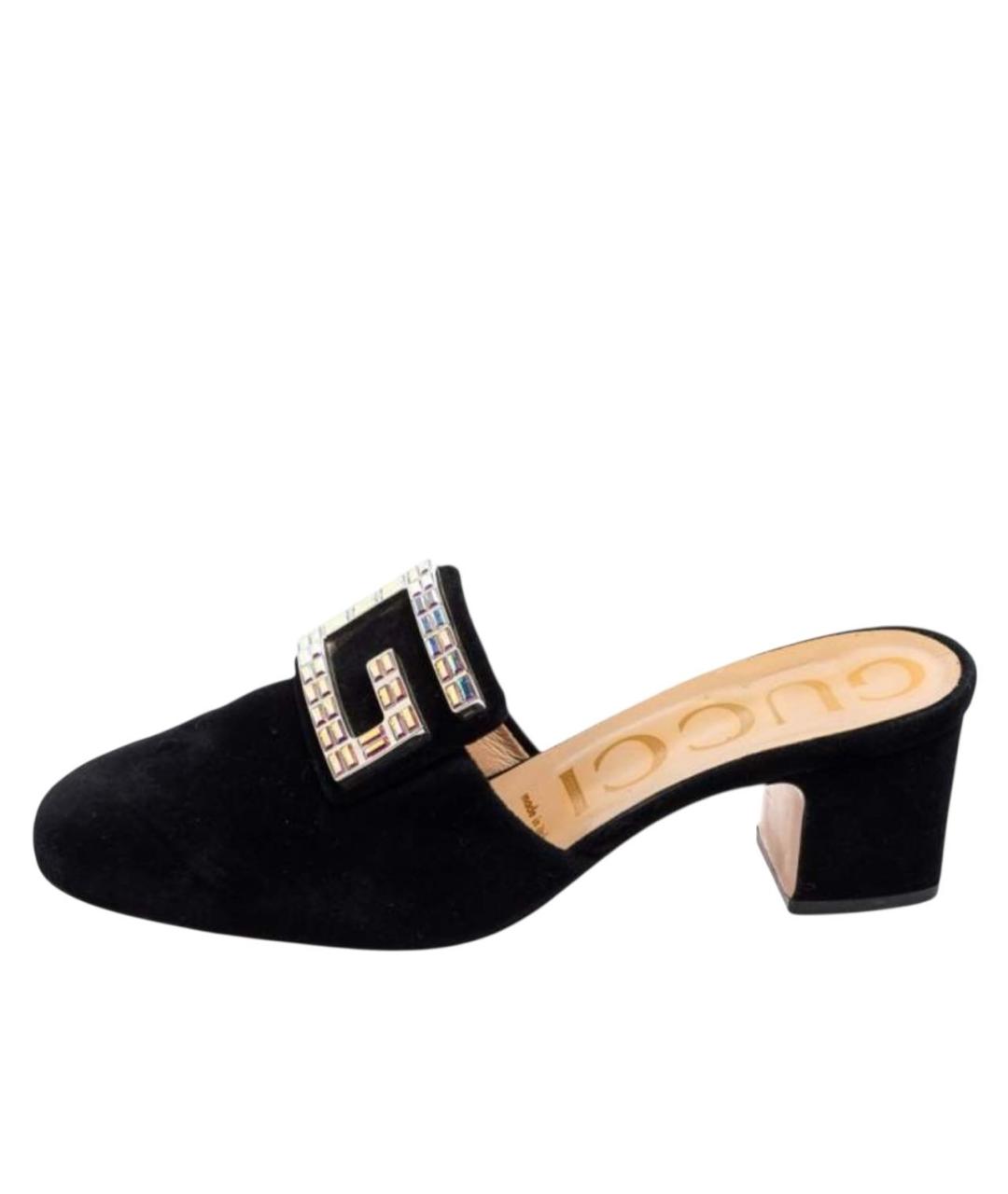 GUCCI Черные сабо, фото 9