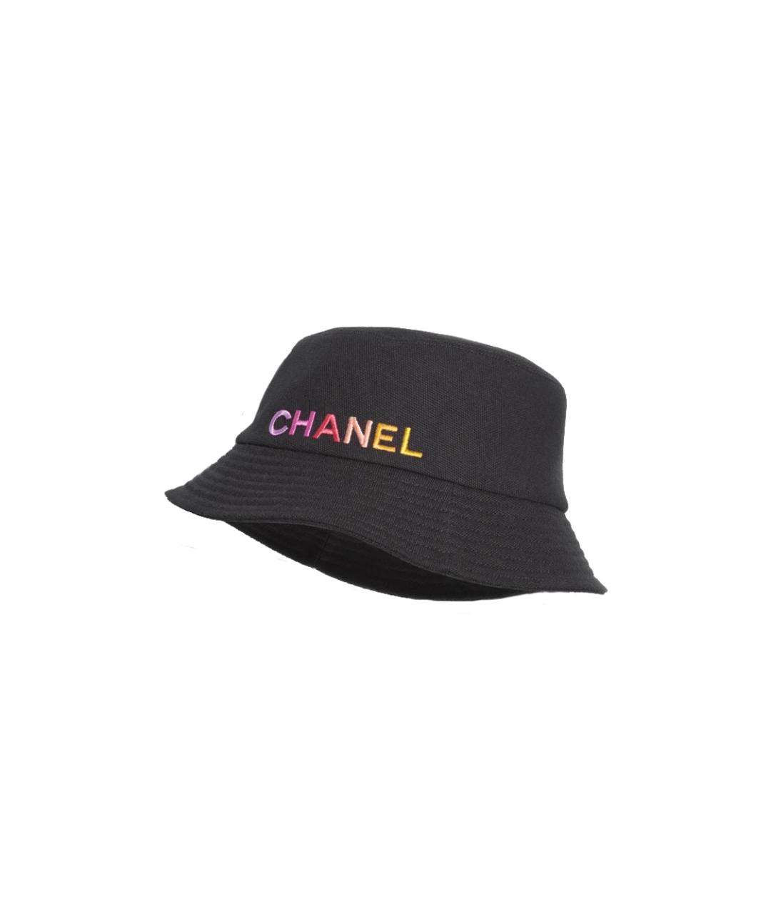 CHANEL Черная хлопковая панама, фото 1
