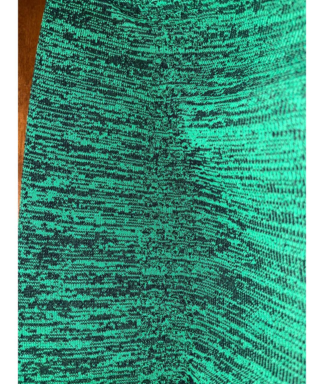 SANDRO Зеленая хлопко-эластановая юбка макси, фото 4