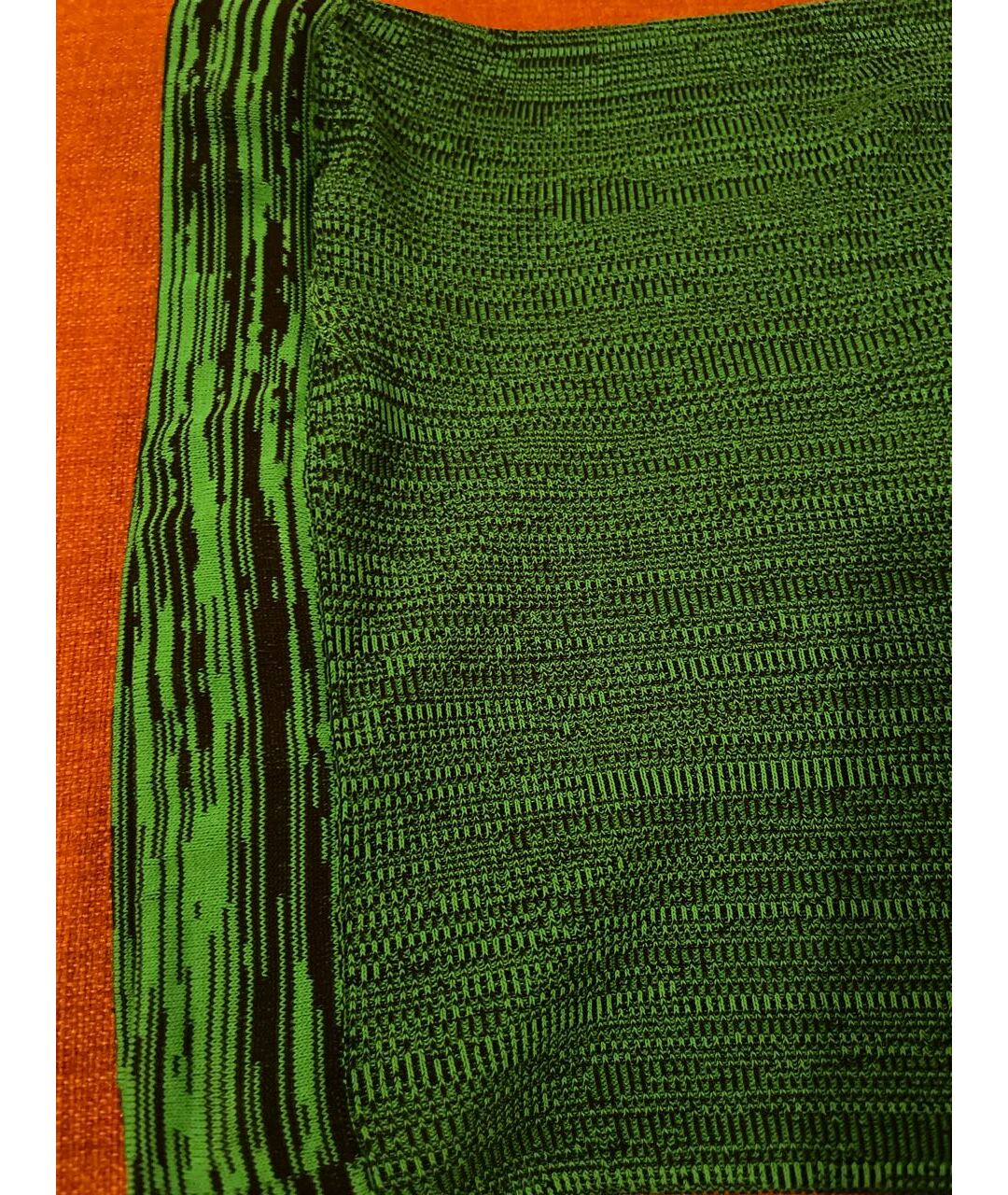 SANDRO Зеленая хлопко-эластановая юбка макси, фото 6
