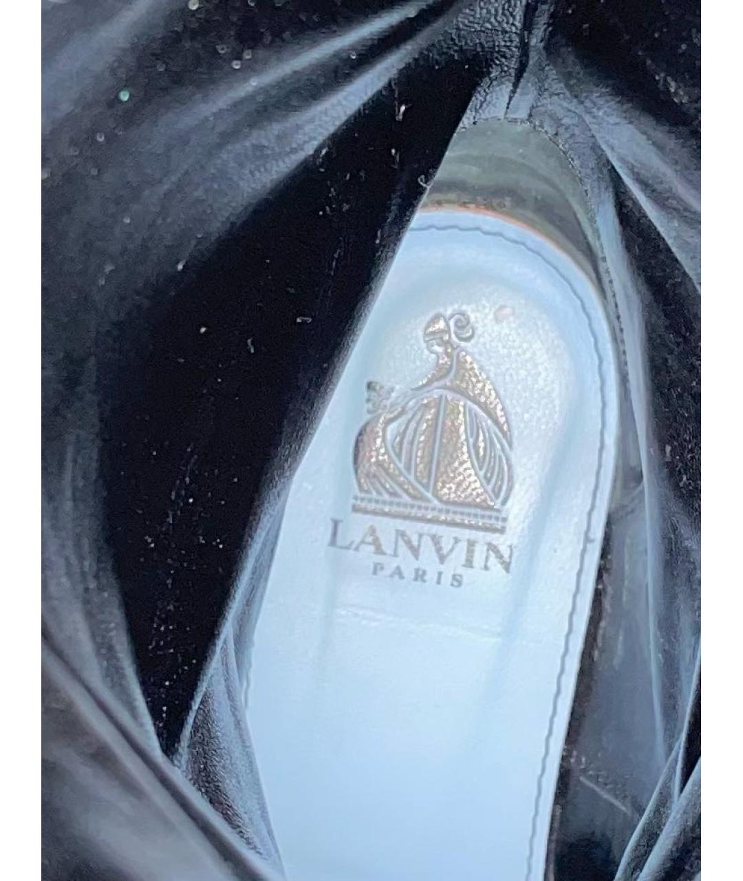 LANVIN Черные замшевые сапоги, фото 6