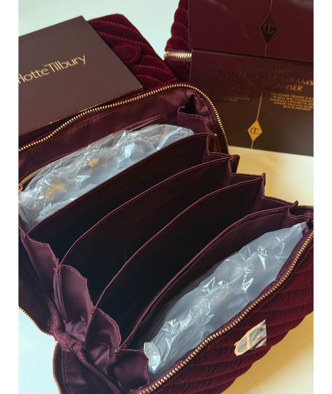 CHARLOTTE TILBURY Бордовая косметичка, фото 4
