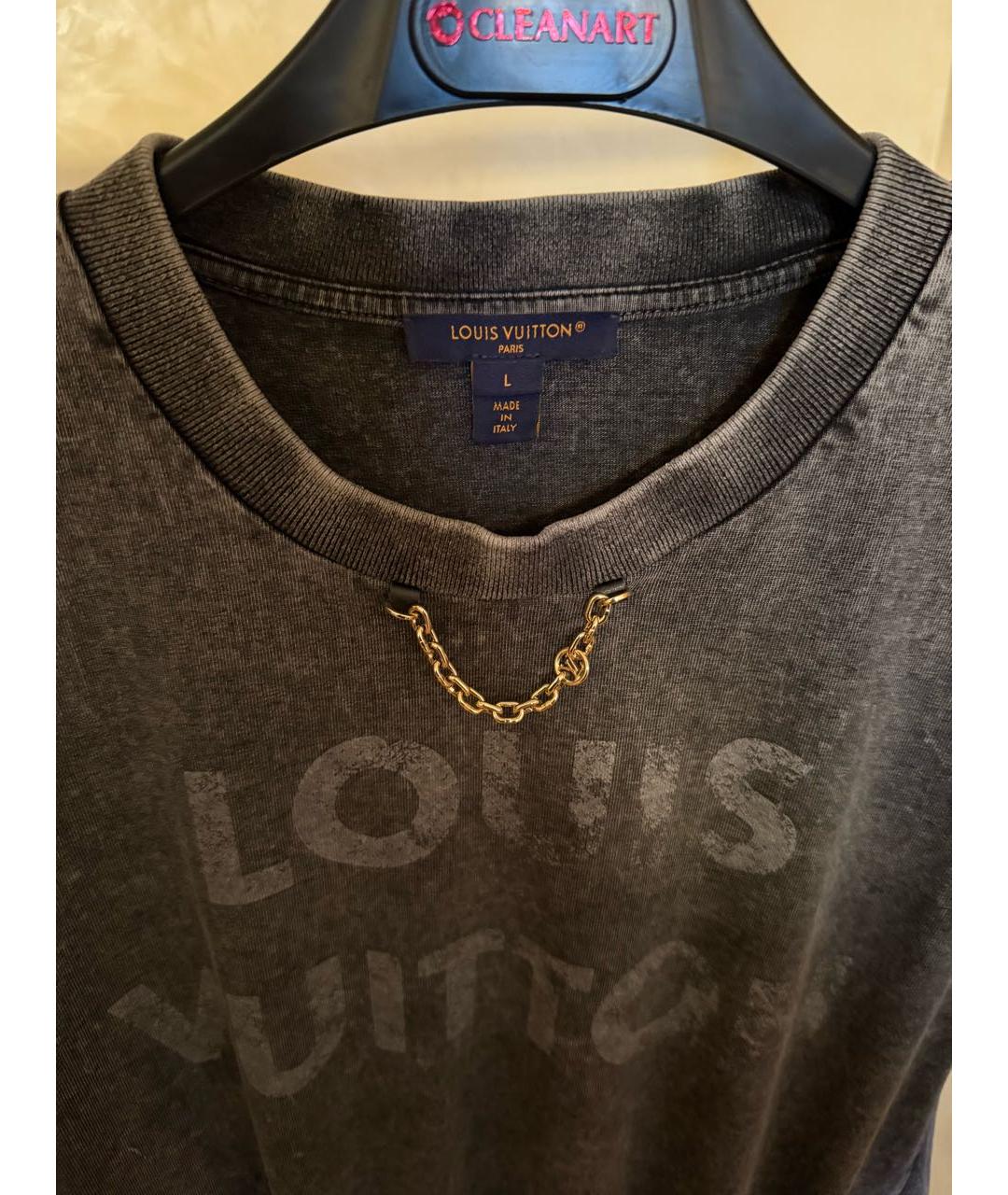 LOUIS VUITTON Серое деним повседневное платье, фото 3
