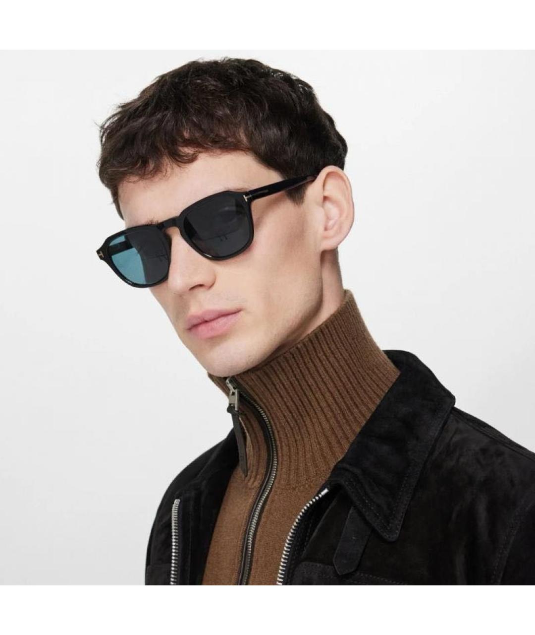 TOM FORD Черные пластиковые солнцезащитные очки, фото 4