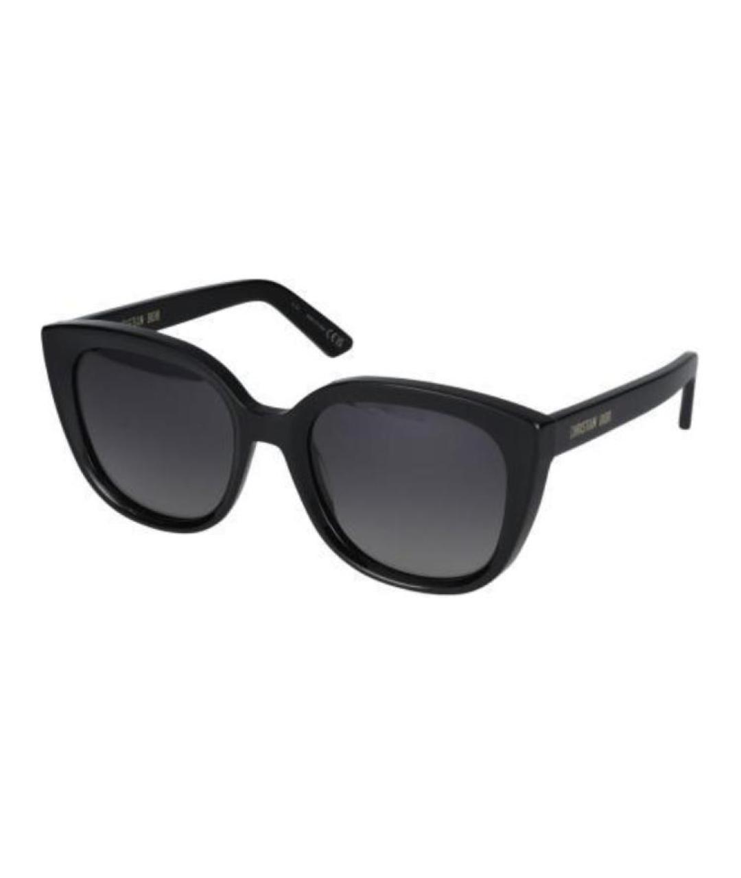 CHRISTIAN DIOR Черные пластиковые солнцезащитные очки, фото 1