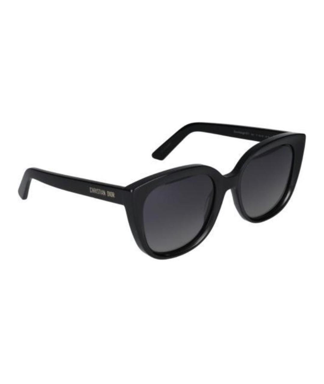 CHRISTIAN DIOR Черные пластиковые солнцезащитные очки, фото 4