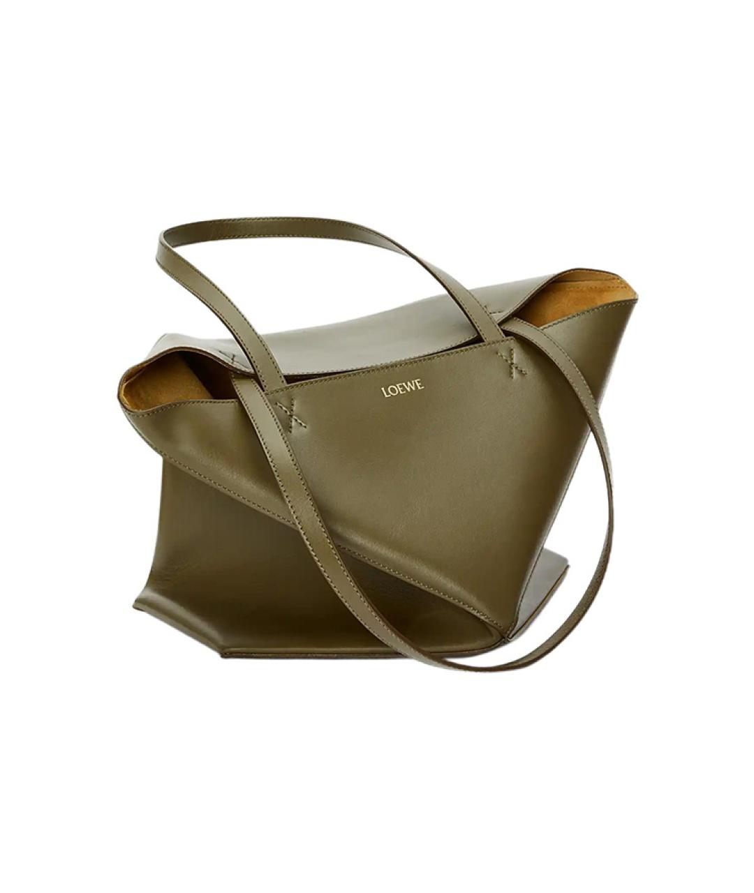 LOEWE Хаки кожаная сумка через плечо, фото 3