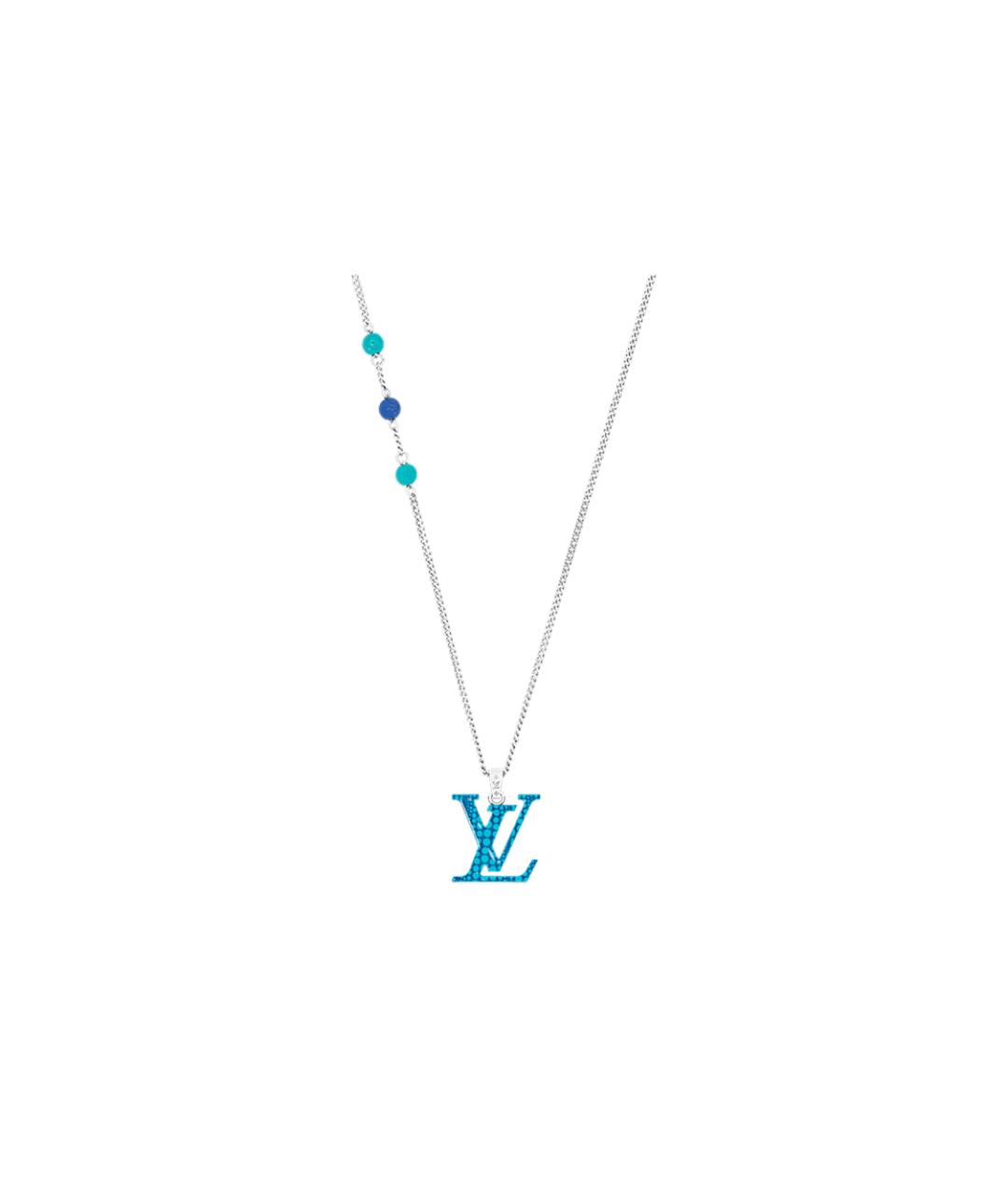 LOUIS VUITTON Синяя металлическая цепочка/подвеска, фото 1