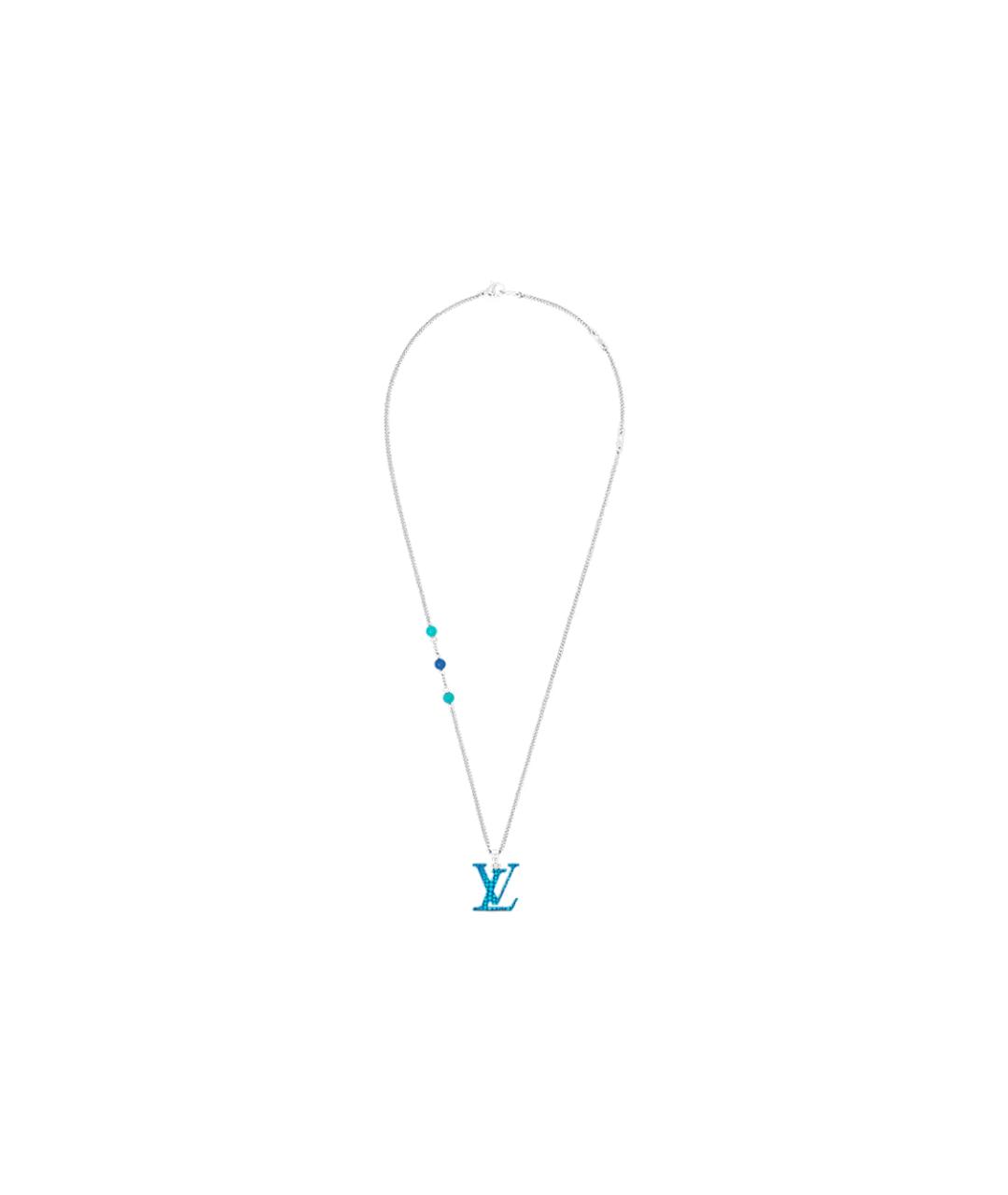 LOUIS VUITTON Синяя металлическая цепочка/подвеска, фото 2