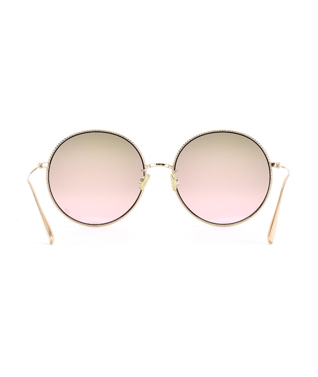 CHRISTIAN DIOR Золотые металлические солнцезащитные очки, фото 4
