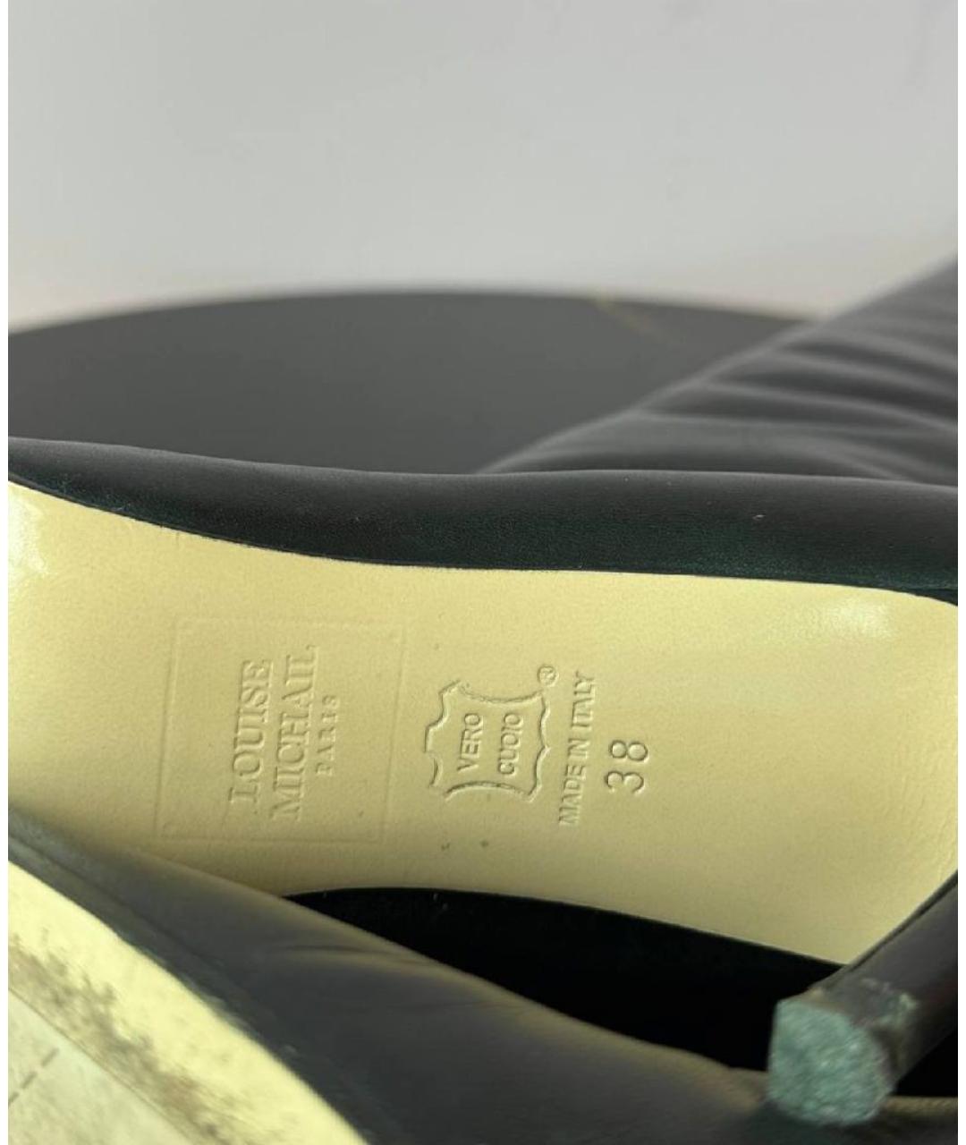 SAINT LOUIS Черные кожаные ботфорты, фото 3