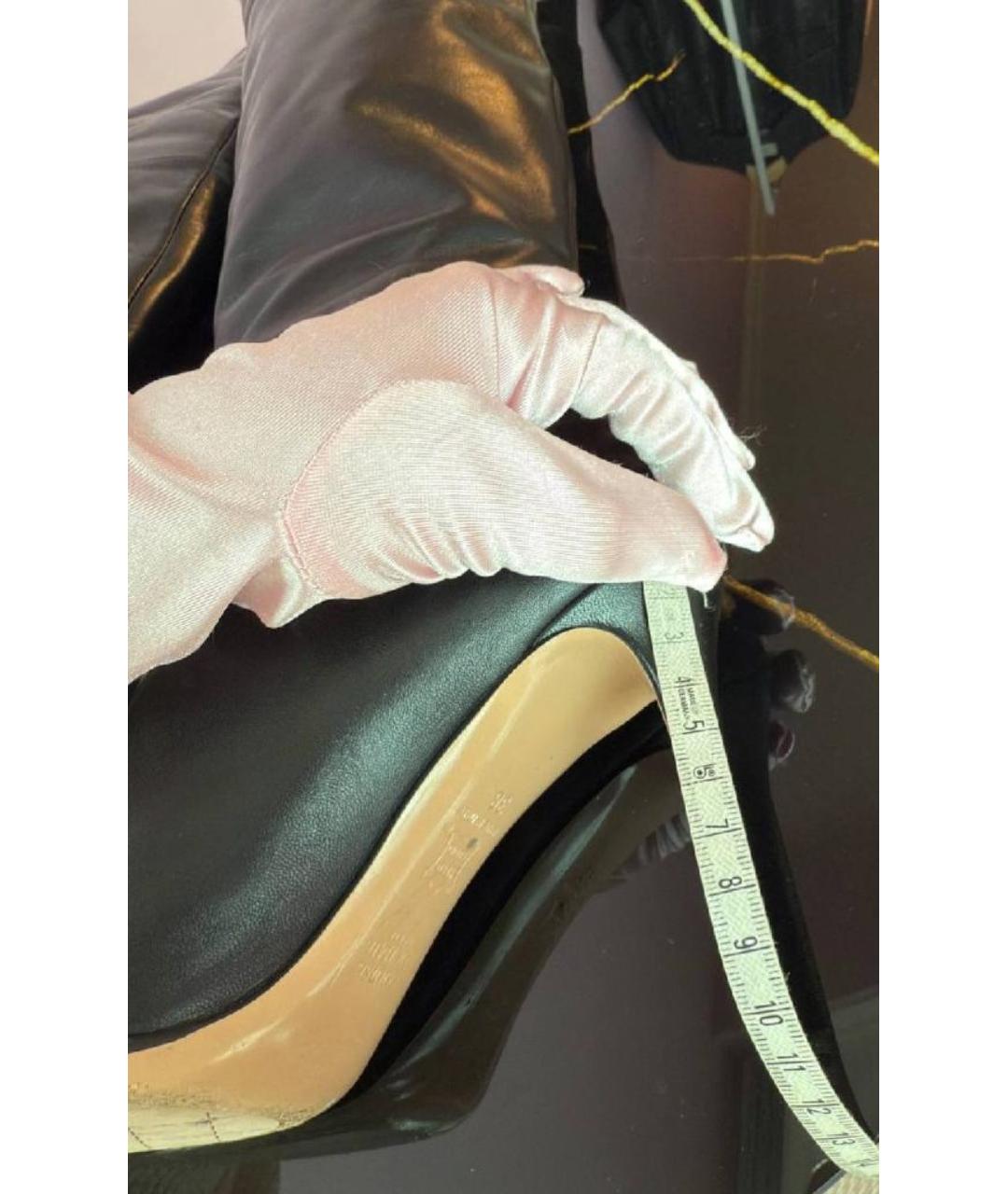 SAINT LOUIS Черные кожаные ботфорты, фото 6