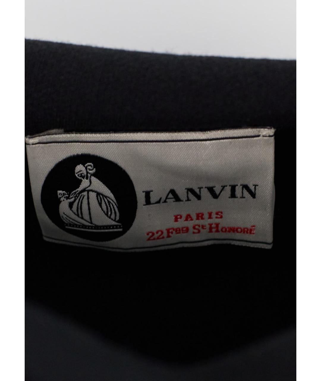 LANVIN Черное шерстяное коктейльное платье, фото 5