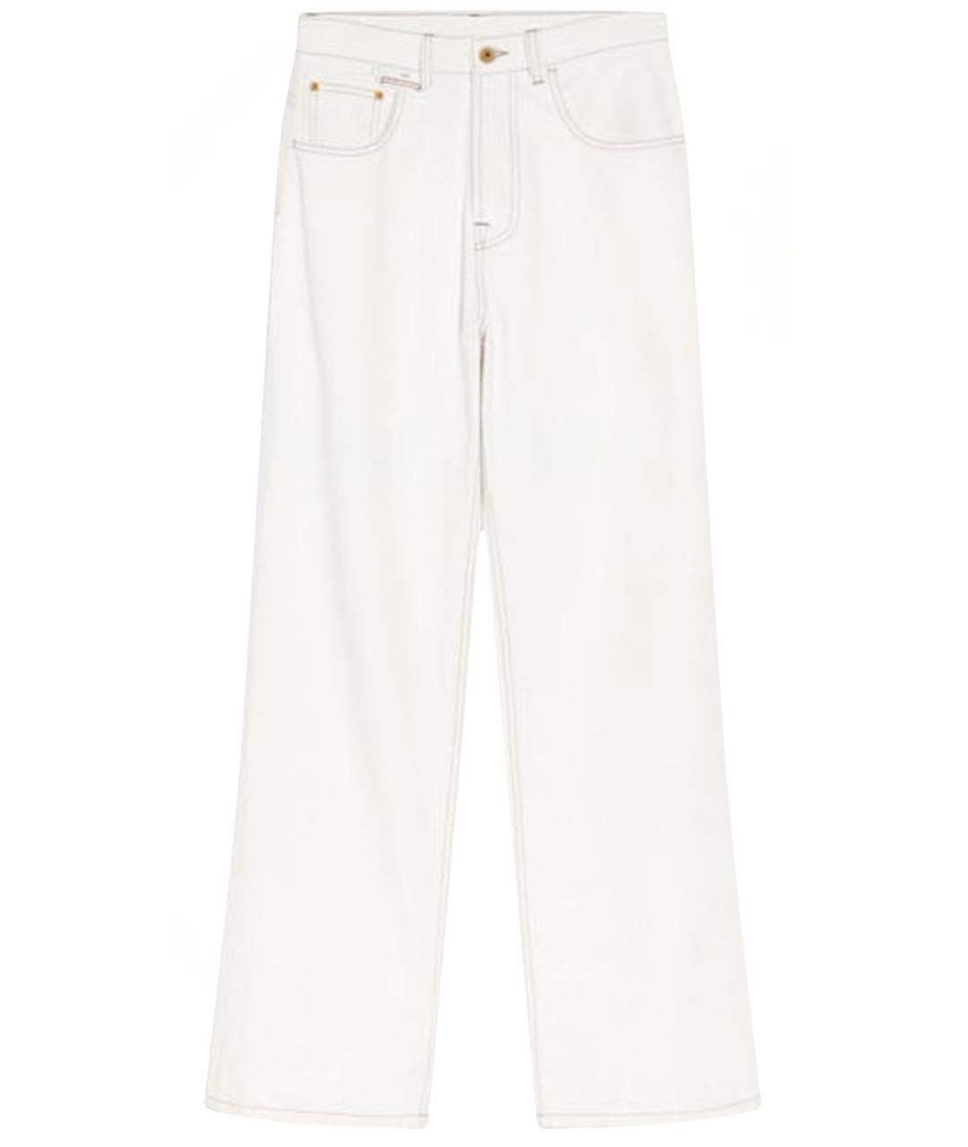 JACQUEMUS Белые хлопковые прямые джинсы, фото 1