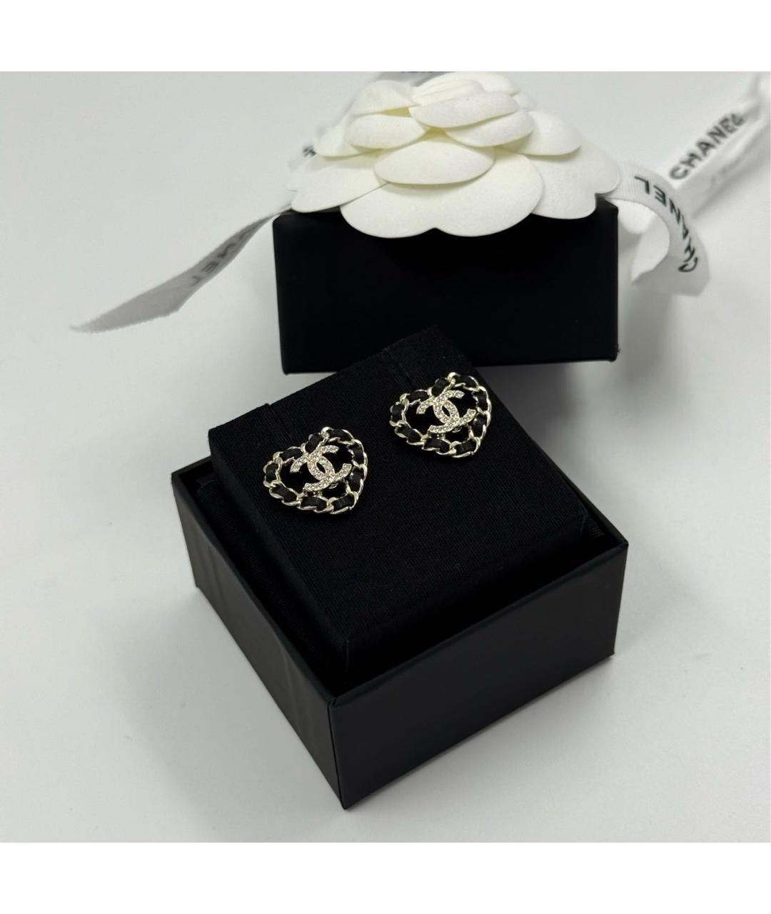 CHANEL Золотые металлические серьги, фото 5
