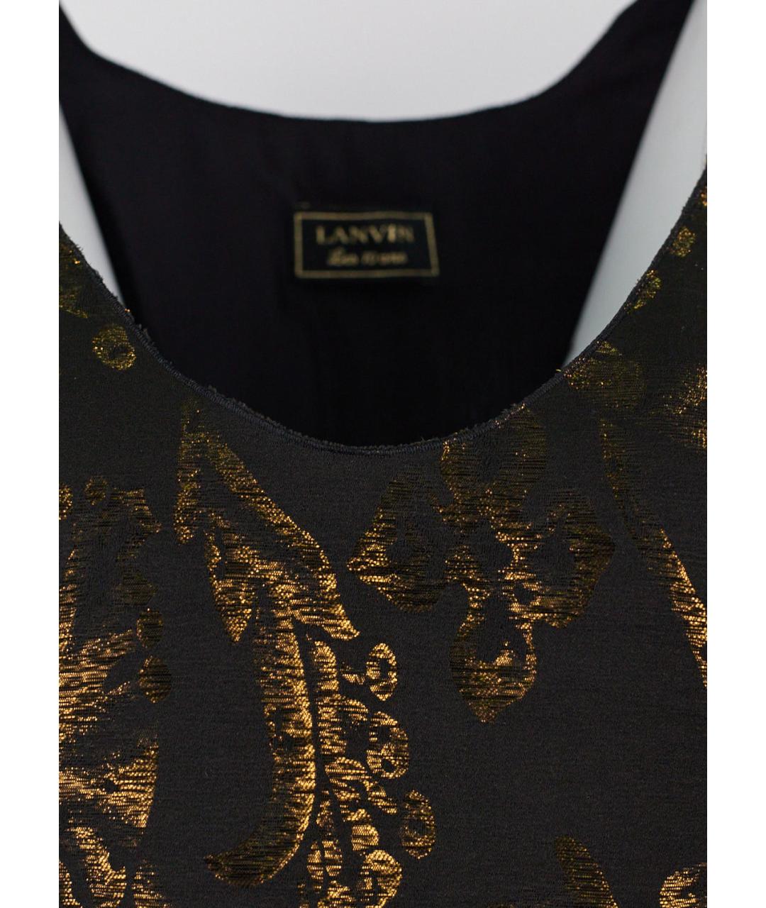 LANVIN Черное шелковое коктейльное платье, фото 3
