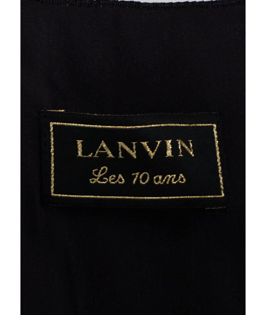 LANVIN Черное шелковое коктейльное платье, фото 4