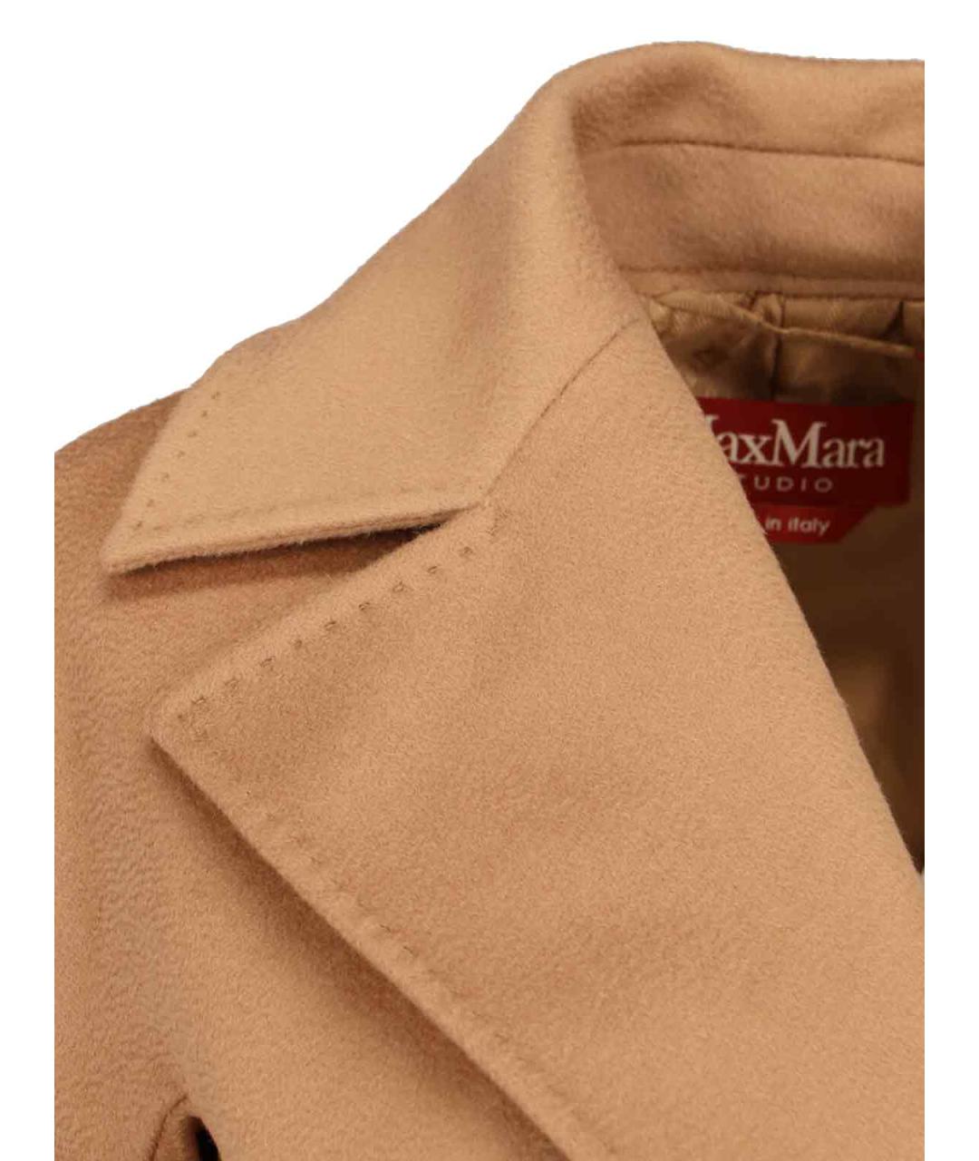 MAX MARA Бежевое шерстяное пальто, фото 5