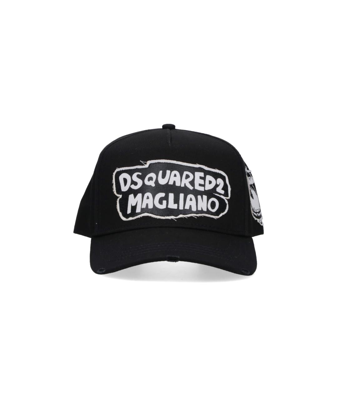 DSQUARED2 Черная хлопковая кепка/бейсболка, фото 1