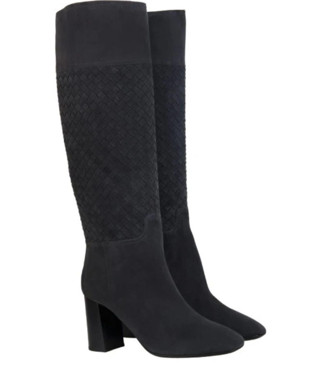 BOTTEGA VENETA Черные замшевые сапоги, фото 2
