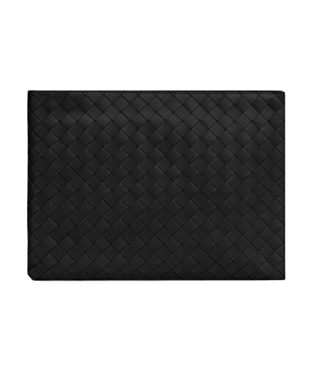BOTTEGA VENETA Черная кожаная папка для документов, фото 4