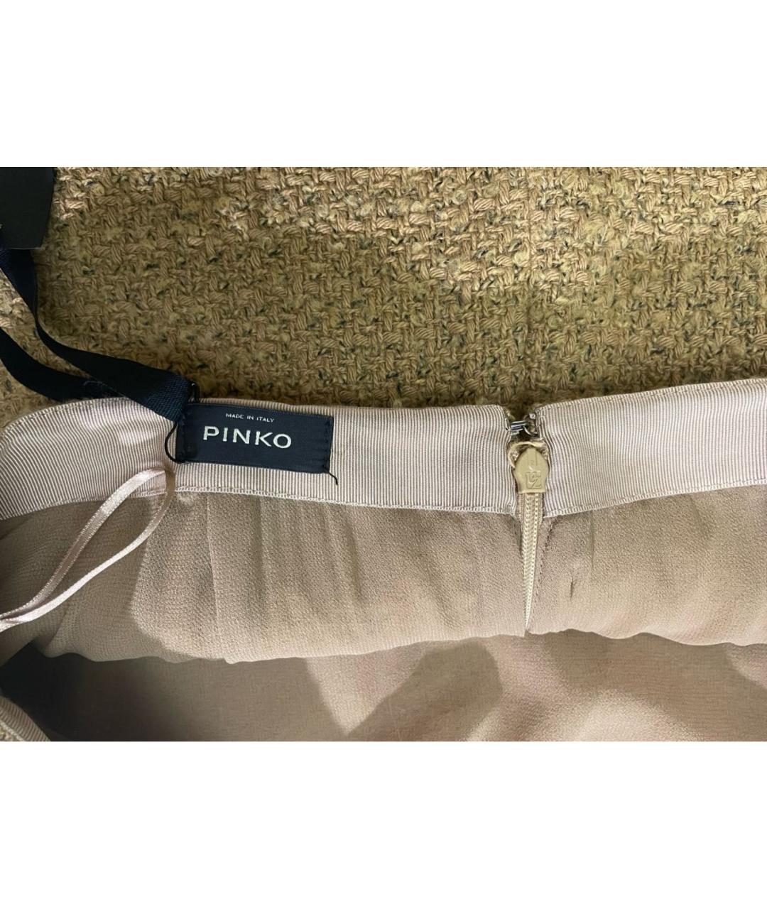 PINKO Коричневая хлопковая юбка мини, фото 3