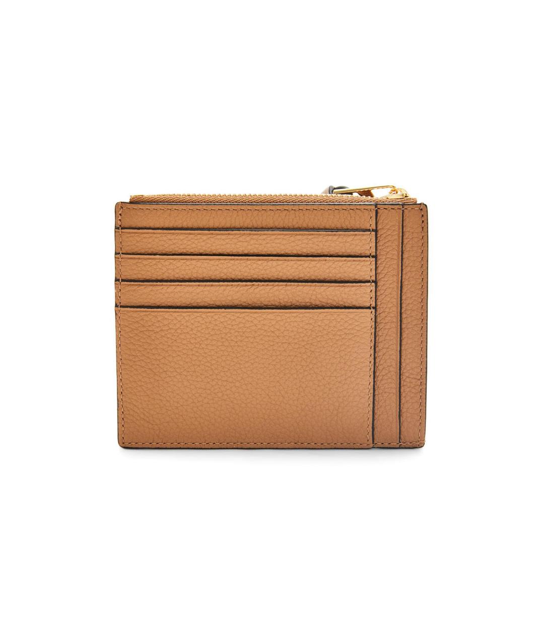 LOEWE Коричневый кожаный кардхолдер, фото 2