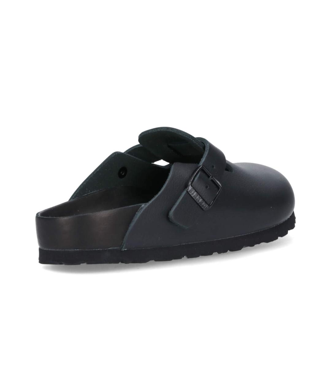 BIRKENSTOCK Черные кожаные сабо, фото 4