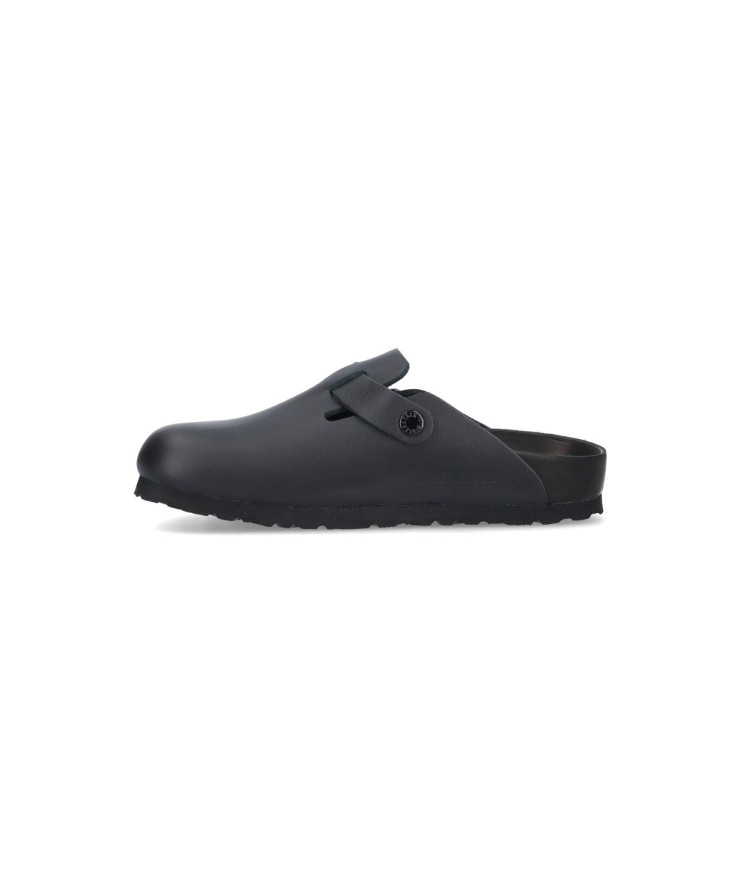 BIRKENSTOCK Черные кожаные сабо, фото 3