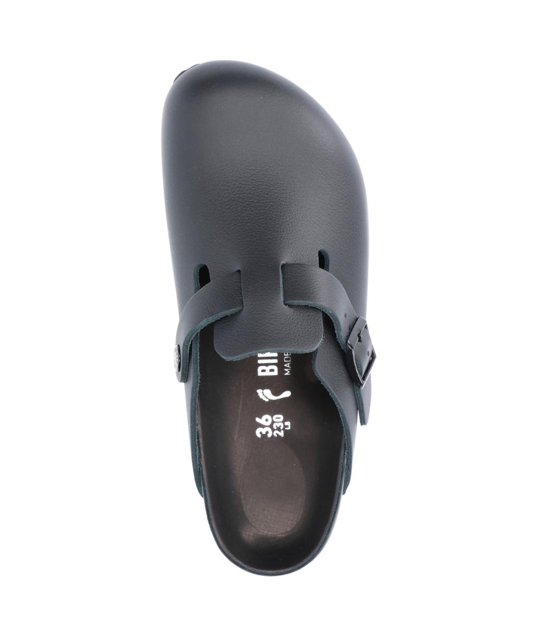 BIRKENSTOCK Черные кожаные сабо, фото 5