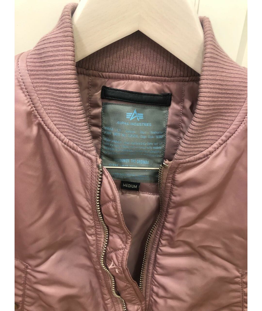ALPHA INDUSTRIES Розовая полиэстеровая куртка, фото 3