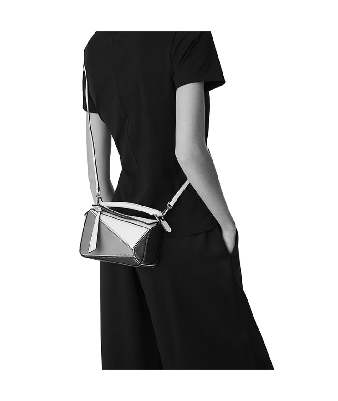 LOEWE Бежевая кожаная сумка через плечо, фото 6