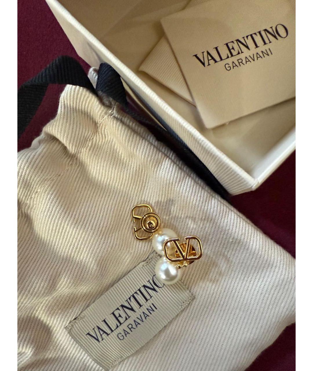VALENTINO Желтые металлические серьги, фото 7