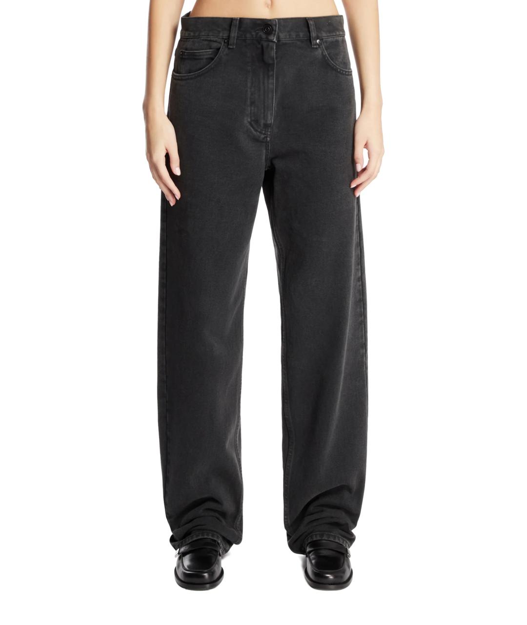THE ROW Черные хлопковые прямые джинсы, фото 3