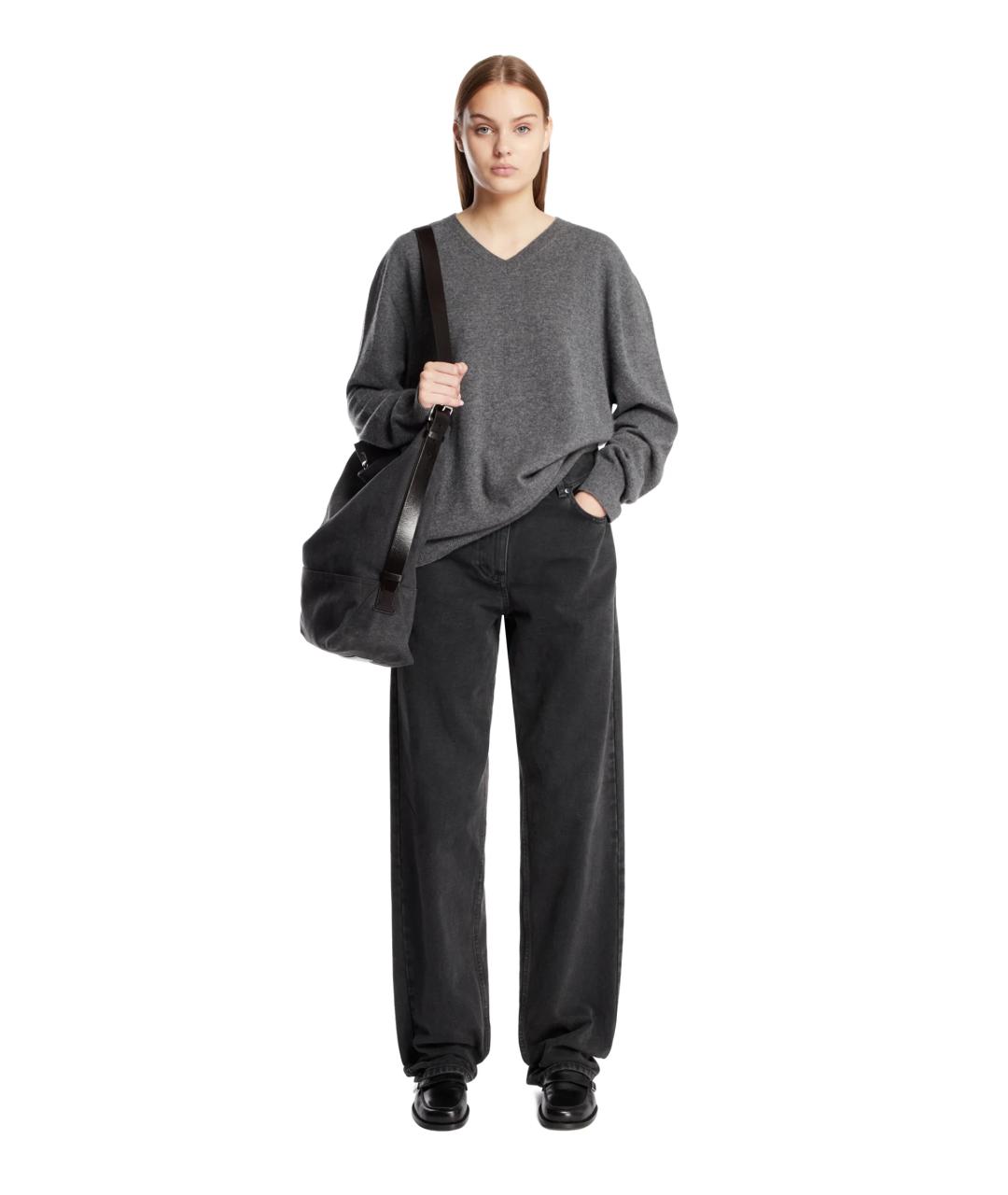 THE ROW Черные хлопковые прямые джинсы, фото 7