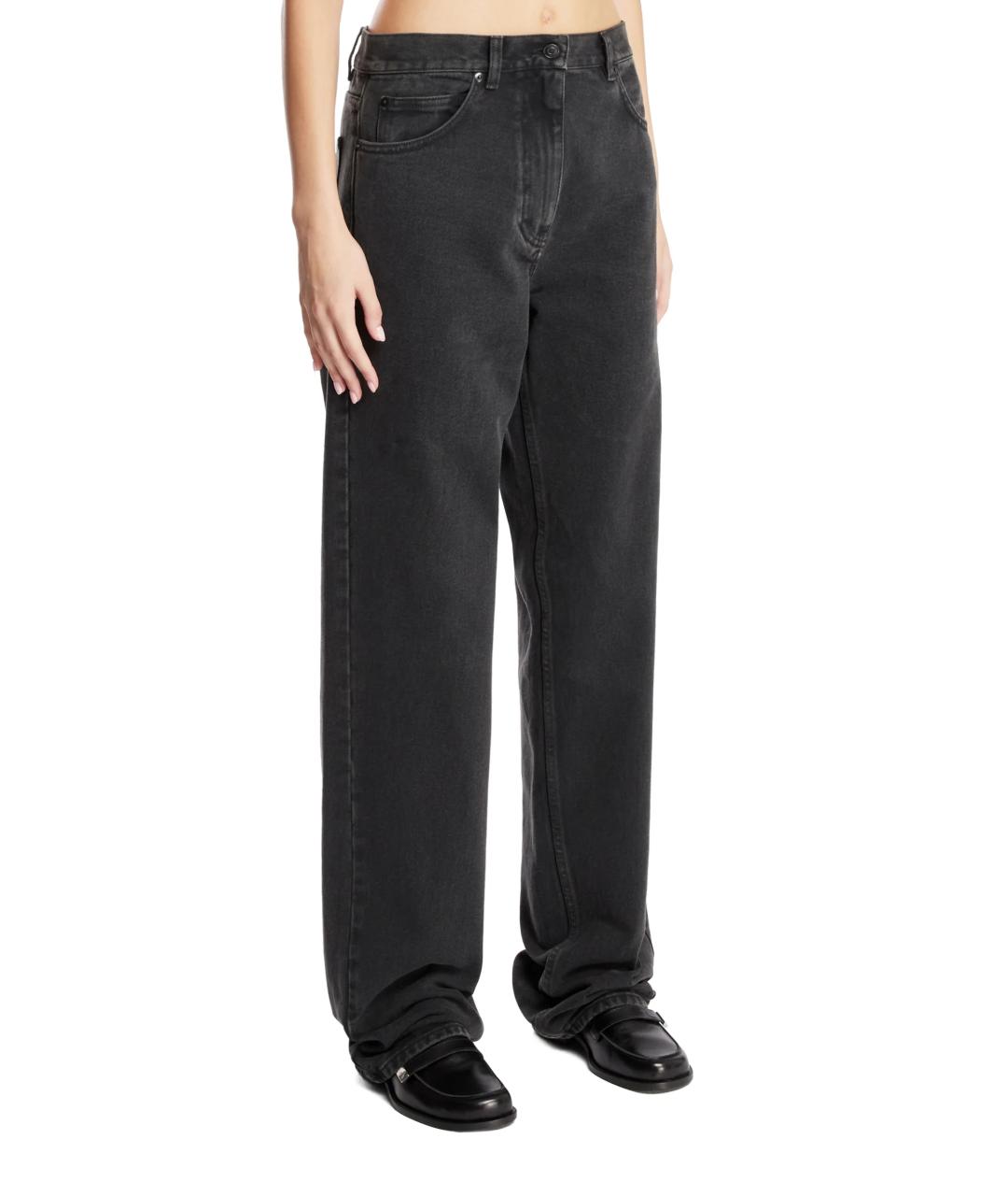 THE ROW Черные хлопковые прямые джинсы, фото 4