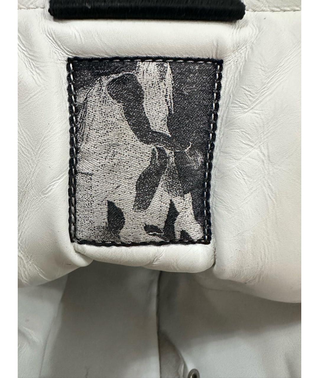 RICK OWENS Белые кожаные высокие кроссовки / кеды, фото 4