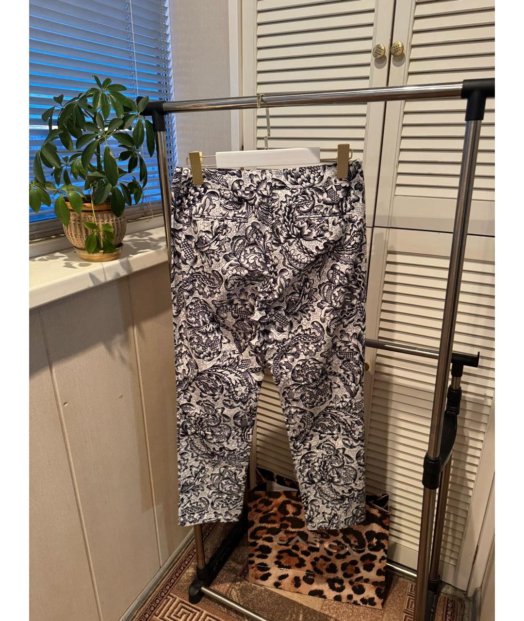 WEEKEND MAX MARA Белые хлопковые прямые брюки, фото 4