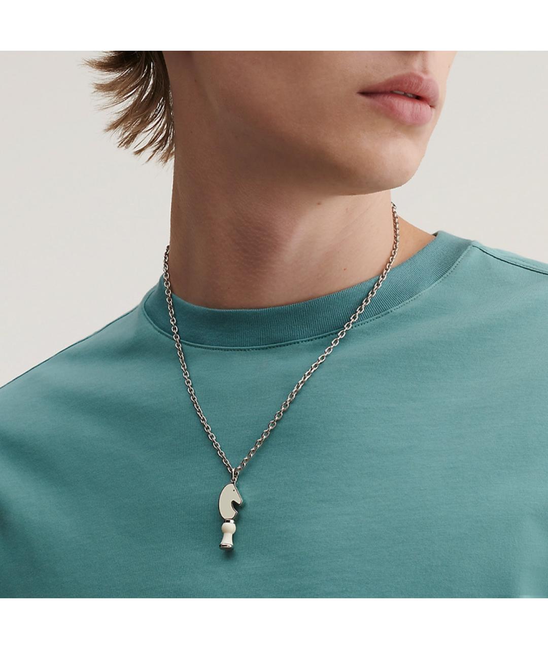 HERMES Серебряная металлическая цепочка/подвеска, фото 3