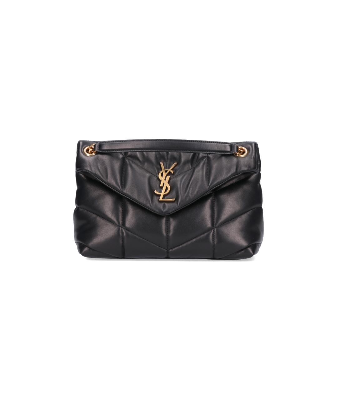SAINT LAURENT Черная кожаная сумка тоут, фото 1