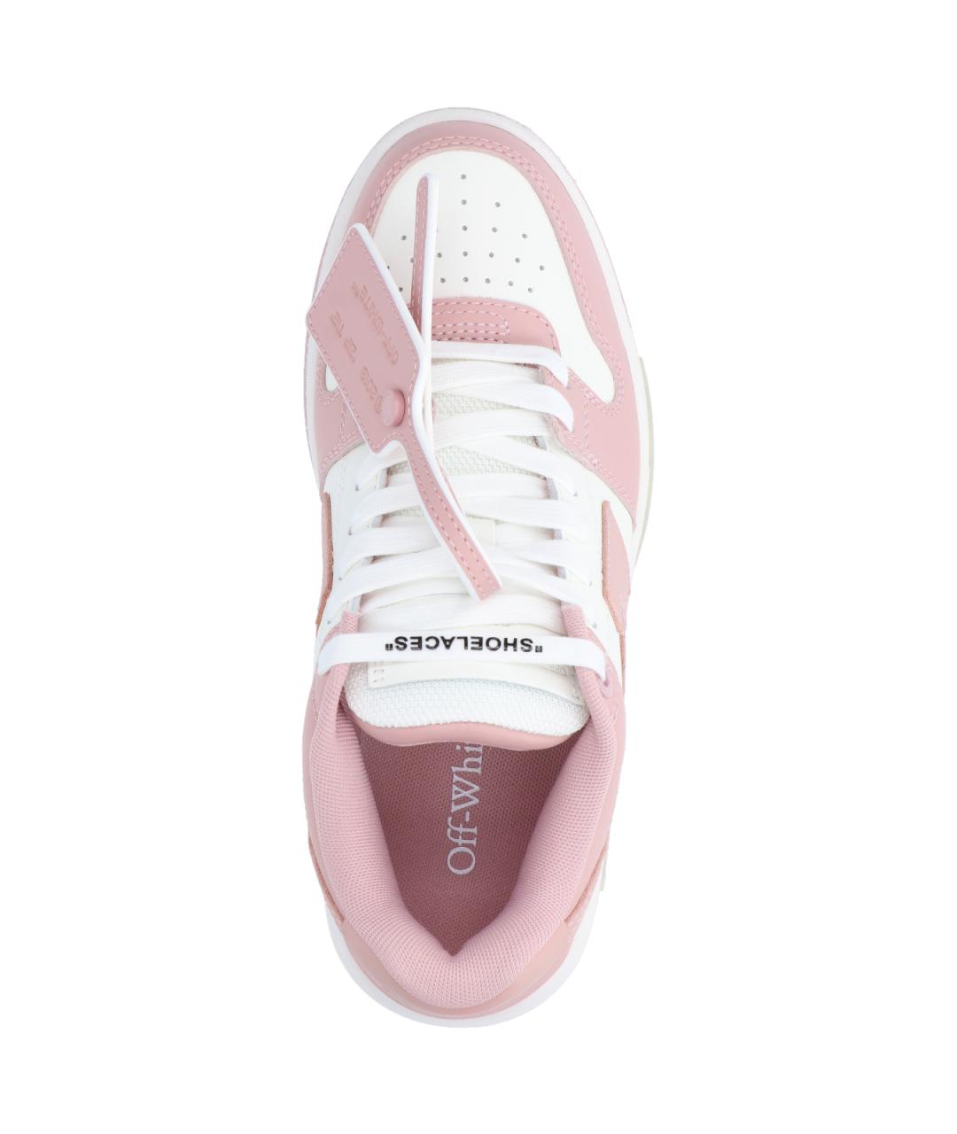 OFF-WHITE Розовые кожаные кеды, фото 5