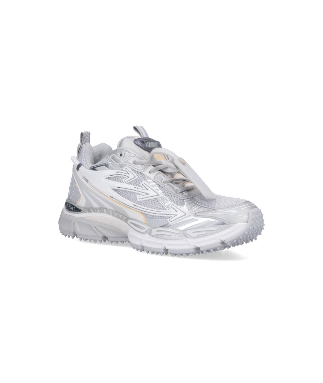 OFF-WHITE Серые синтетические низкие кроссовки / кеды, фото 2