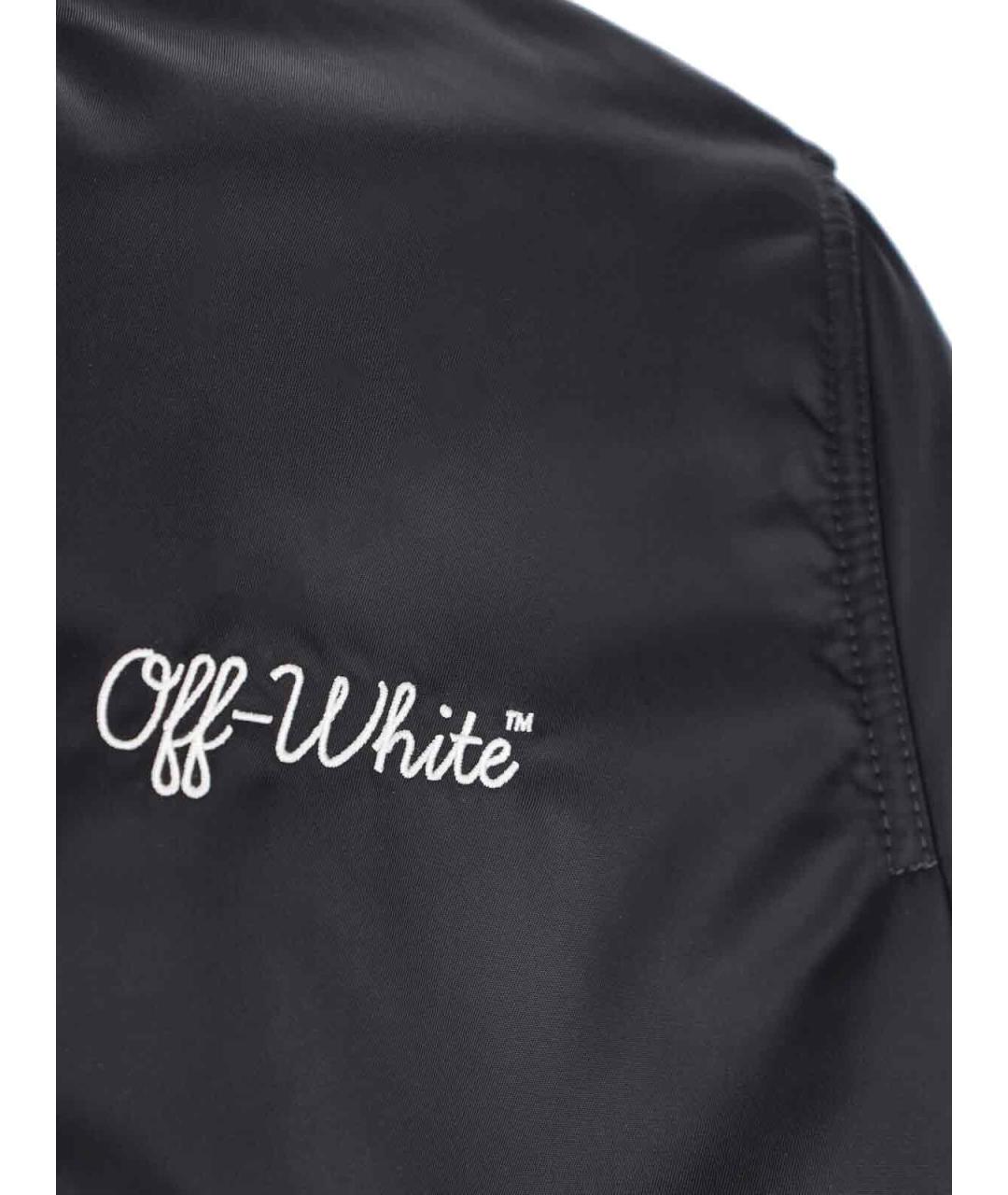 OFF-WHITE Черная полиэстеровая куртка, фото 2