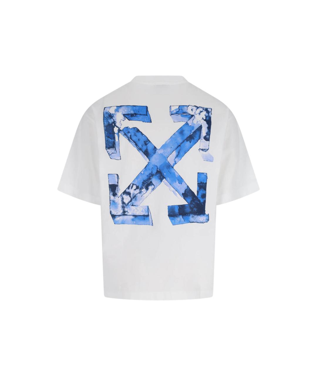 OFF-WHITE Белая хлопковая футболка, фото 2