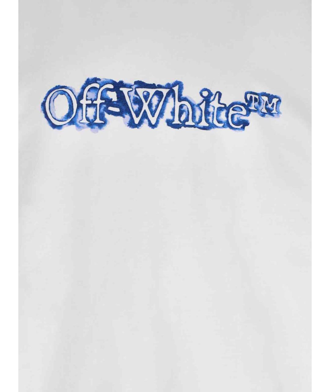 OFF-WHITE Белая хлопковая футболка, фото 3